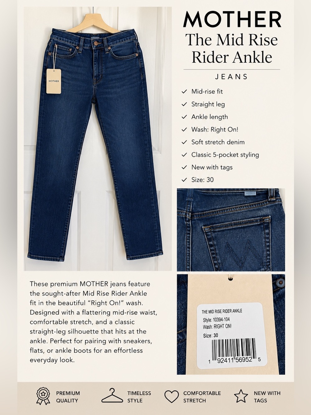 MOTHER The Mid Rider Ankle Jeans - Picture 2 of 14